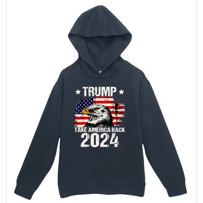 Trump 2024 flag take America back Trump 2024 Urban Pullover Hoodie