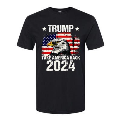 Trump 2024 flag take America back Trump 2024 Softstyle CVC T-Shirt