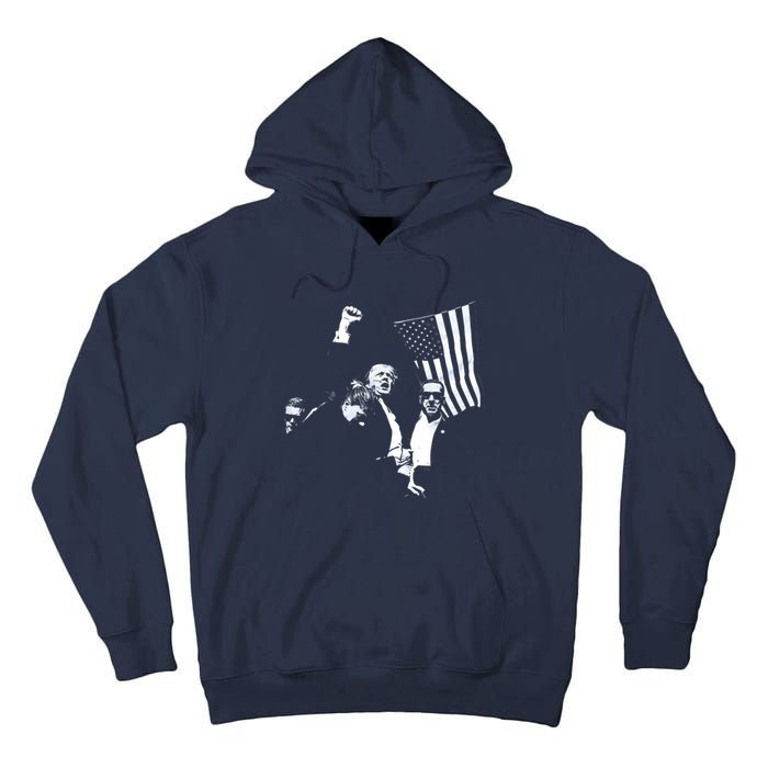 Trump 2024 Fear Not American Hero Fight Fight Fight Maga Tall Hoodie