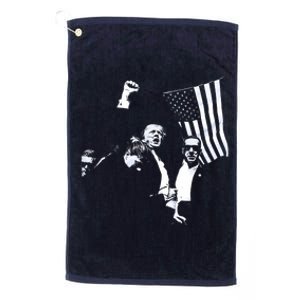 Trump 2024 Fear Not American Hero Fight Fight Fight Maga Platinum Collection Golf Towel