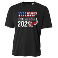 Trump 2024 Flag Take America Back Men Women Trump 2024 Cooling Performance Crew T-Shirt