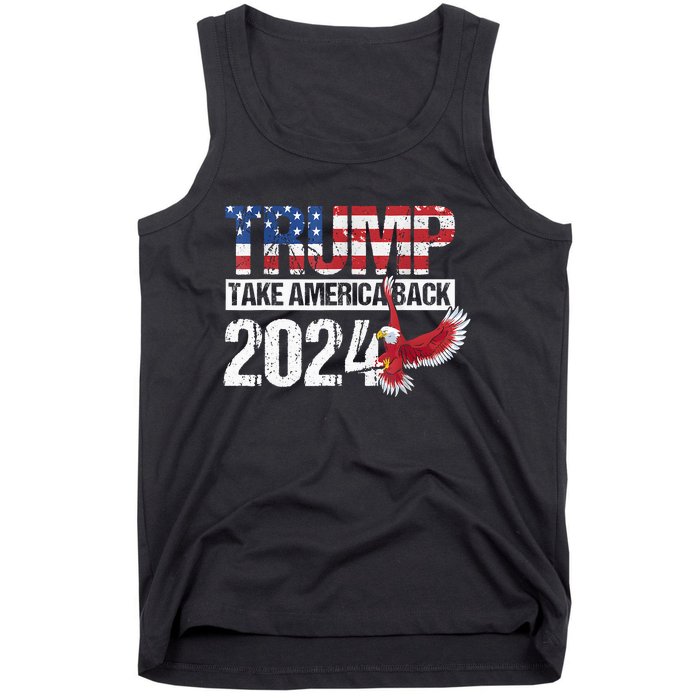 Trump 2024 Flag Take America Back Men Women Trump 2024 Tank Top