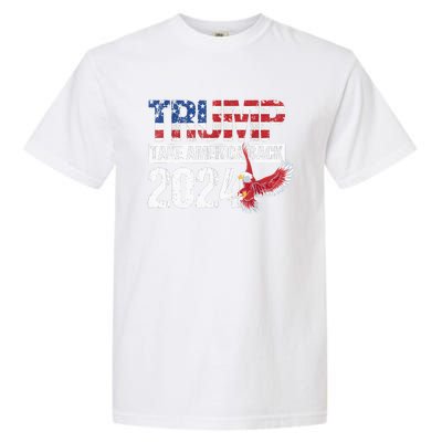 Trump 2024 Flag Take America Back Men Women Trump 2024 Garment-Dyed Heavyweight T-Shirt