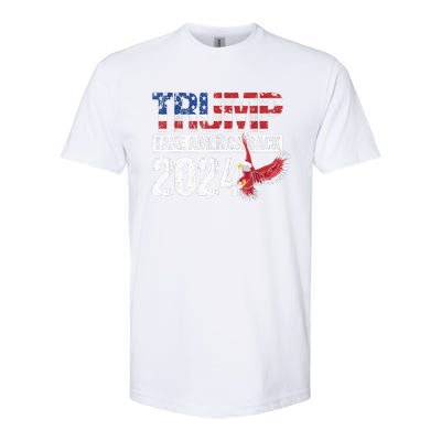 Trump 2024 Flag Take America Back Men Women Trump 2024 Softstyle® CVC T-Shirt