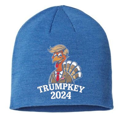 Trumpkey 2024 Funny Turkey Trump Hair Make Thanksgiving Gift Sustainable Beanie