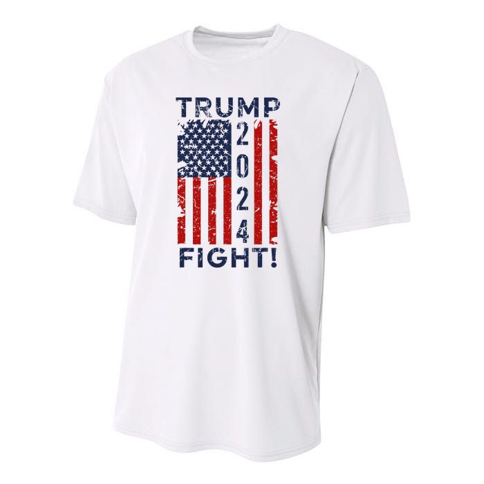 Trump 2024 Fight Fight Fight Youth Performance Sprint T-Shirt