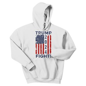 Trump 2024 Fight Fight Fight Kids Hoodie