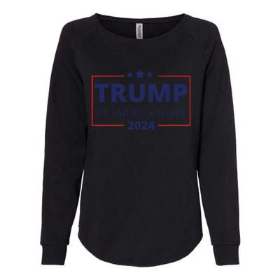 Trump 2024 Fix America Again Womens California Wash Sweatshirt