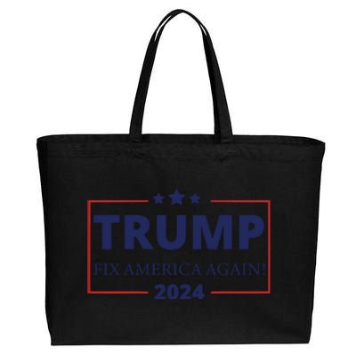 Trump 2024 Fix America Again Cotton Canvas Jumbo Tote