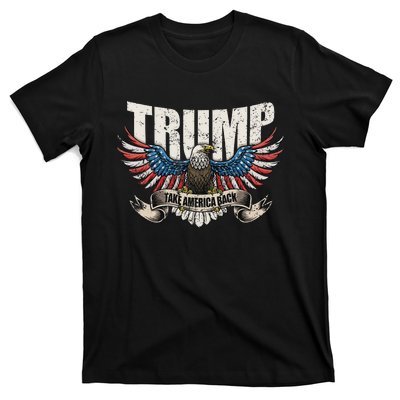 Trump 2024 Flag Take America Back Women T-Shirt