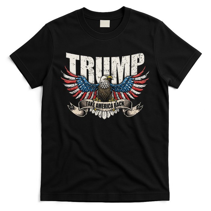 Trump 2024 Flag Take America Back Women T-Shirt