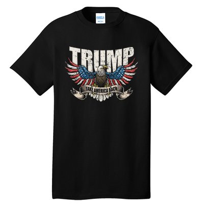 Trump 2024 Flag Take America Back Women Tall T-Shirt