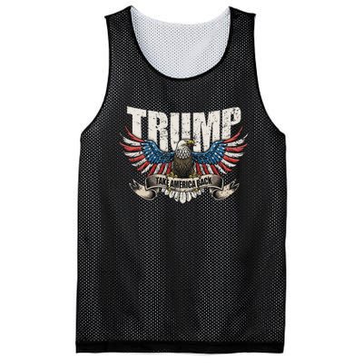 Trump 2024 Flag Take America Back Women Mesh Reversible Basketball Jersey Tank