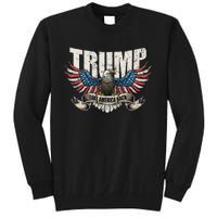 Trump 2024 Flag Take America Back Women Tall Sweatshirt