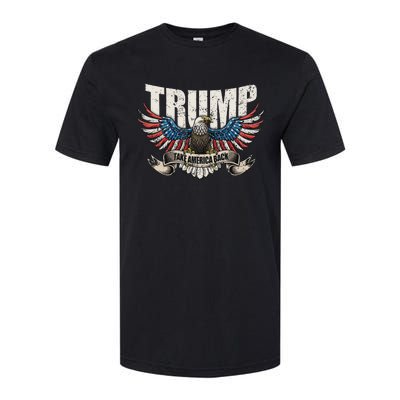 Trump 2024 Flag Take America Back Women Softstyle CVC T-Shirt