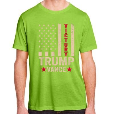 Trump 2024 Flag Victory J.D.Vance President 47 Trump Won Adult ChromaSoft Performance T-Shirt