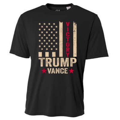 Trump 2024 Flag Victory J.D.Vance President 47 Trump Won Cooling Performance Crew T-Shirt