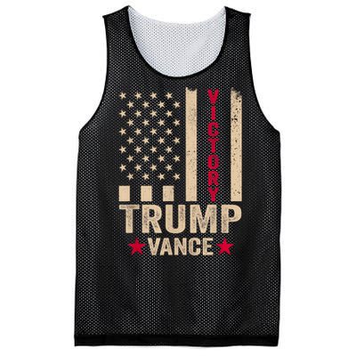 Trump 2024 Flag Victory J.D.Vance President 47 Trump Won Mesh Reversible Basketball Jersey Tank