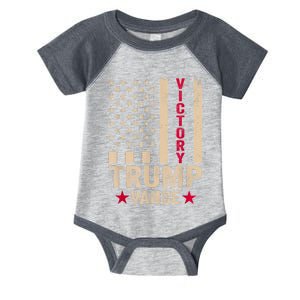 Trump 2024 Flag Victory J.D.Vance President 47 Trump Won Infant Baby Jersey Bodysuit