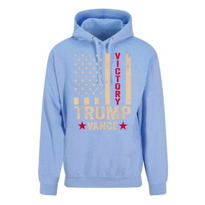 Trump 2024 Flag Victory J.D.Vance President 47 Trump Won Unisex Surf Hoodie