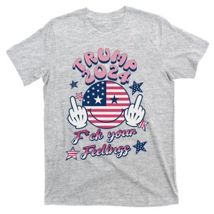 Trump 2024 F*Ck Your Feelings Middle Finger Design T-Shirt