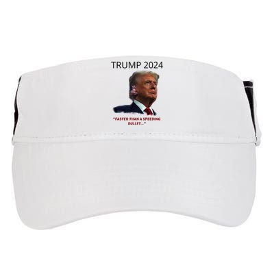 Trump 2024 Faster Than A Speeding Bullet Patriotic Graphic Adult Drive Performance Visor