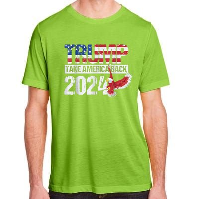 Trump 2024 Flag Take America Back Trump 2024 Adult ChromaSoft Performance T-Shirt