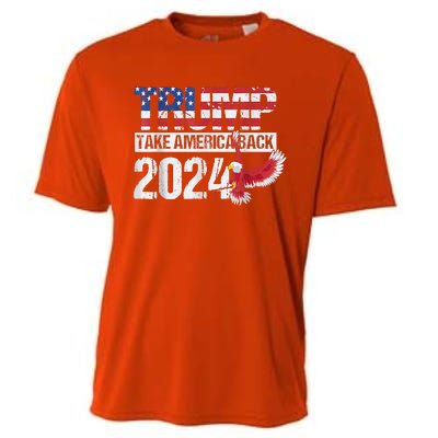 Trump 2024 Flag Take America Back Trump 2024 Cooling Performance Crew T-Shirt