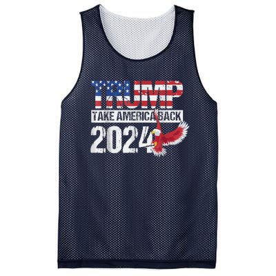 Trump 2024 Flag Take America Back Trump 2024 Mesh Reversible Basketball Jersey Tank