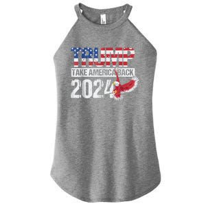 Trump 2024 Flag Take America Back Trump 2024 Women's Perfect Tri Rocker Tank