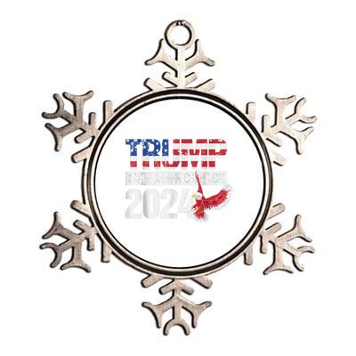 Trump 2024 Flag Take America Back Trump 2024 Metallic Star Ornament