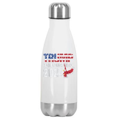 Trump 2024 Flag Take America Back Trump 2024 Stainless Steel Insulated Water Bottle