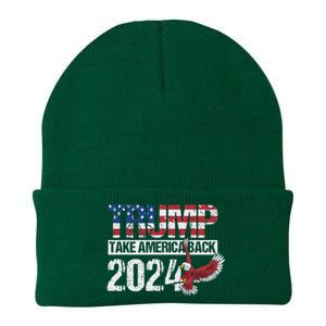 Trump 2024 Flag Take America Back Knit Cap Winter Beanie