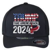 Trump 2024 Flag Take America Back Flexfit Unipanel Trucker Cap