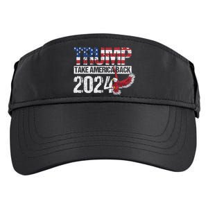 Trump 2024 Flag Take America Back Adult Drive Performance Visor