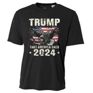 Trump 2024 Flag Take America Back Trump 2024 Cooling Performance Crew T-Shirt