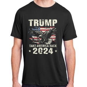 Trump 2024 Flag Take America Back Trump 2024 Adult ChromaSoft Performance T-Shirt