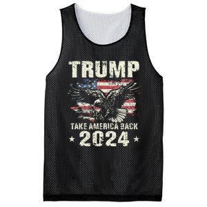 Trump 2024 Flag Take America Back Trump 2024 Mesh Reversible Basketball Jersey Tank