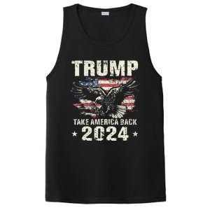 Trump 2024 Flag Take America Back Trump 2024 PosiCharge Competitor Tank