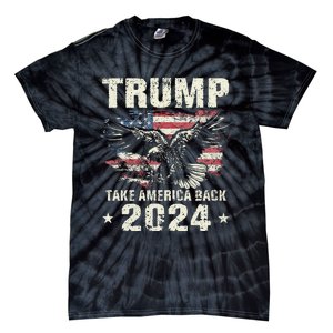 Trump 2024 Flag Take America Back Trump 2024 Tie-Dye T-Shirt