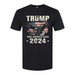 Trump 2024 Flag Take America Back Trump 2024 Softstyle CVC T-Shirt