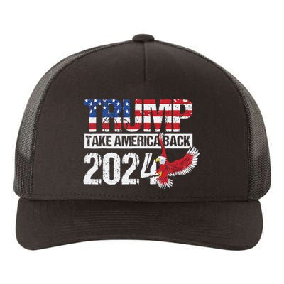 Trump 2024 Flag Take America Back 4th Of July Trump 2024 Yupoong Adult 5-Panel Trucker Hat