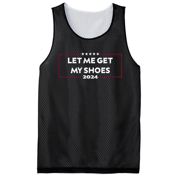 Trump 2024 Funny Let Me Get My Shoes Mesh Reversible Basketball Jersey Tank