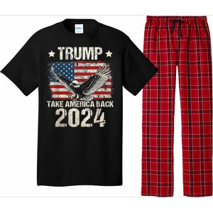 Trump 2024 Flag Take America Back Men Women Trump 2024 Pajama Set