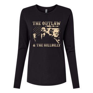 Trump 2024 Flag Outlaw Hillbilly J.D.Vance 2024 Womens Cotton Relaxed Long Sleeve T-Shirt