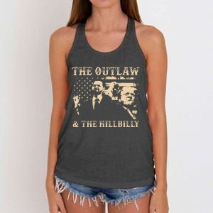 Trump 2024 Flag Outlaw Hillbilly J.D.Vance 2024 Women's Knotted Racerback Tank