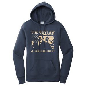 Trump 2024 Flag Outlaw Hillbilly J.D.Vance 2024 Women's Pullover Hoodie