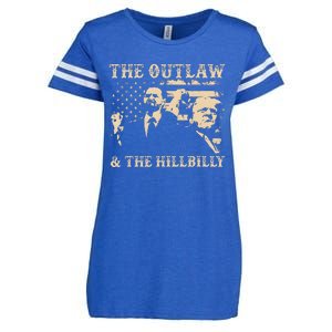 Trump 2024 Flag Outlaw Hillbilly J.D.Vance 2024 Enza Ladies Jersey Football T-Shirt