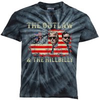 Trump 2024 Flag Outlaw Hillbilly J.D.Vance 2024 Kids Tie-Dye T-Shirt