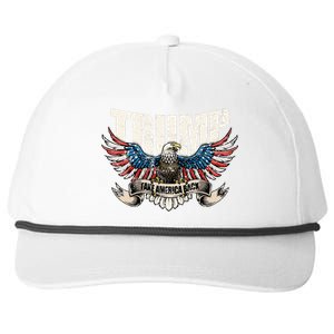 Trump 2024 Flag Take America Back  Donald Trump  Snapback Five-Panel Rope Hat